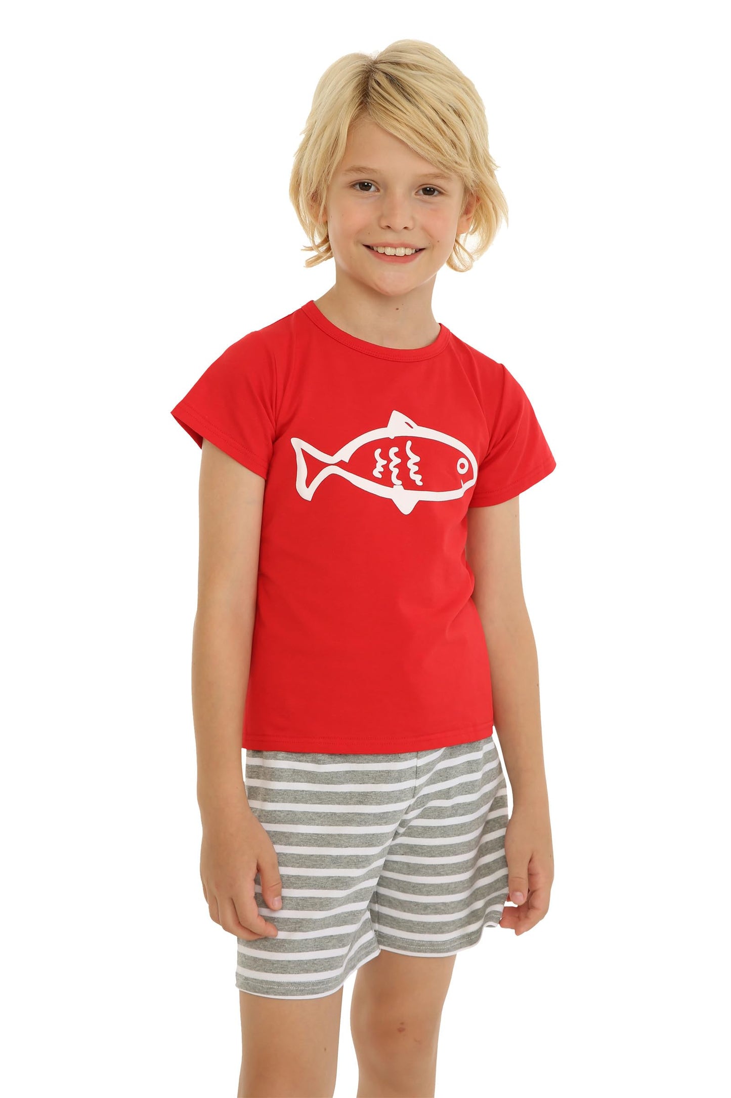 Mud Kingdom Little Boys Short Clothes Sets Beach Outfits Holiday 4T Navy Blue