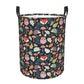 Pevtufa Autumn Fox Owl Foldable Laundry Basket Organizer,Fabric Clothes Toy Storage Basket Nursery Hamper Storage Bin For Househ