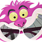 Sun-Staches Alice in Wonderland Official Cheshire Cat Sunglasses, UV400, Costume Accessory Pink Mask, One Size Fits Most