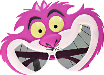 Sun-Staches Alice in Wonderland Official Cheshire Cat Sunglasses, UV400, Costume Accessory Pink Mask, One Size Fits Most