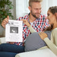 Sonogram Picture Frame Countdown Weeks For Dad - Pregnancy Announcements Ideas Sign - Standard 4'X3' Ultrasound Photo - Gender