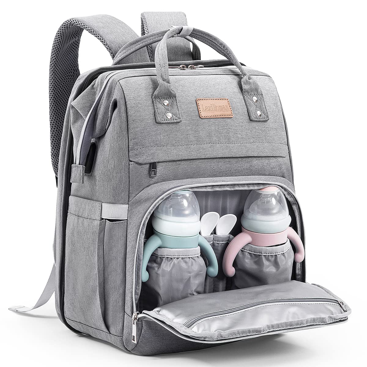 Lexiroman Diaper Bag Backpack Large Capacity Diaper Bag With Changing Pad For Boy Girl Travel For Moms Dads Baby Registry Search