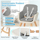 Honey Joy High Chair, 3-In-1 Eat & Grow Wooden Highchair/Toddler Chair With Removable Tray, 5-Point Harness, Pu Cushion And Foot