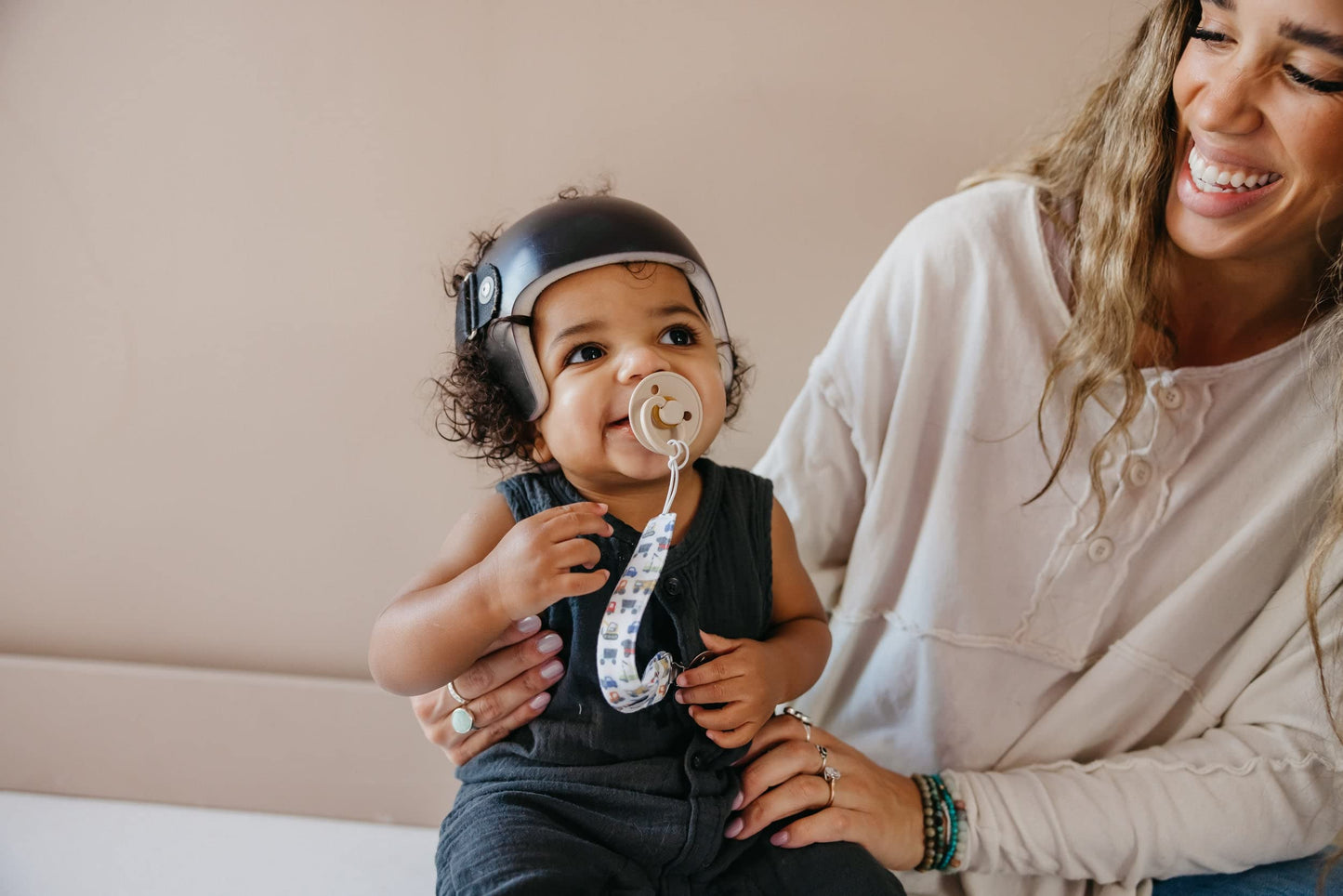 Copper Pearl Pacifier Clip 3-Pack: Premium Knit Binky Clips For Baby Girls And Boys - Stylish Stainless Steel Pacifier Holder Cl
