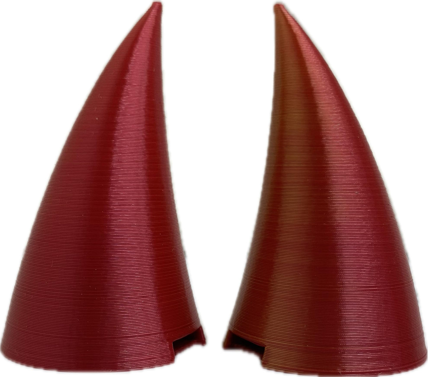 2X Demon Horns For Headset/Cosplay - Made In Usa - 20 Colors (Dual Red/Orange)