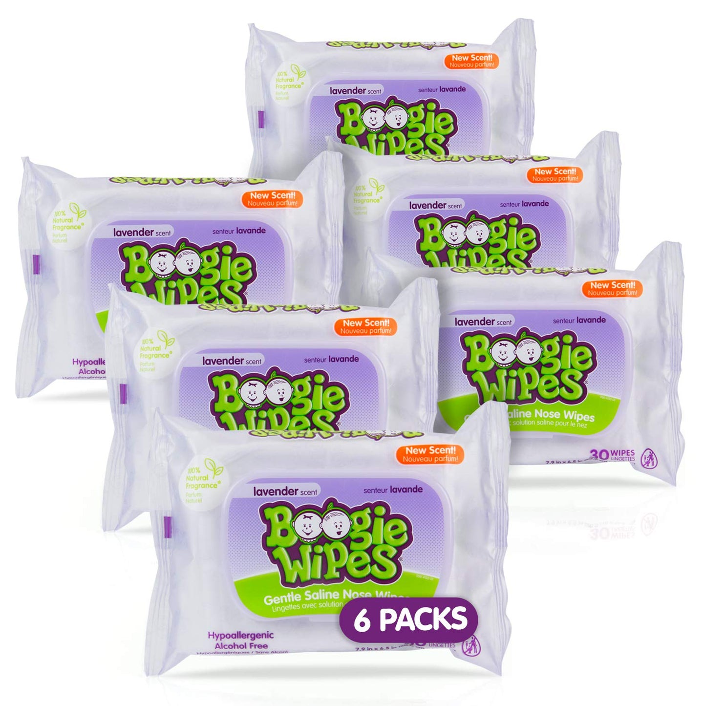 Saline Nose Wipes By Boogie, For Baby & Kids, Face, Hand & Body, Fsa/Hsa Eligible, Made With Vitamin E, Aloe, And Natural Saline