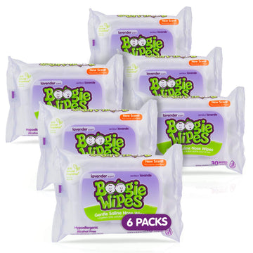 Saline Nose Wipes By Boogie, For Baby & Kids, Face, Hand & Body, Fsa/Hsa Eligible, Made With Vitamin E, Aloe, And Natural Saline
