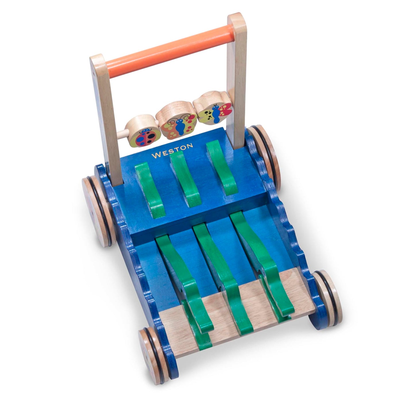 Melissa & Doug Deluxe Chomp and Clack Alligator Push Toy and Activity Walker - Wooden Baby Push Walker For Ages 1+