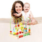Wondertoys Bead Maze Toy for Kids Wooden Colorful Abacus Roller Coaster Educational Circle Toys Bead Maze Activity Cube Sensory