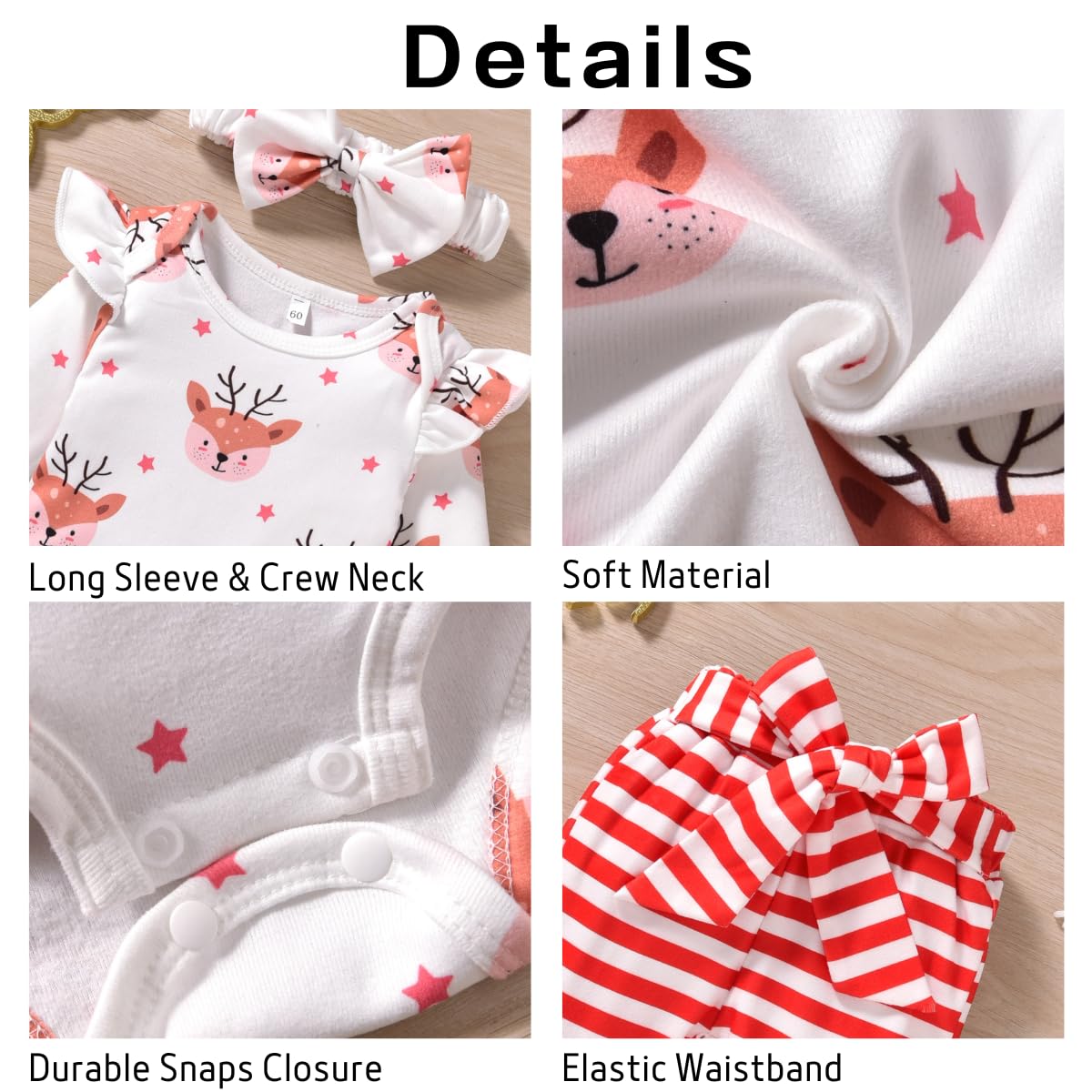 Aalizzwell 0-3 Months Girl Christmas Clothes