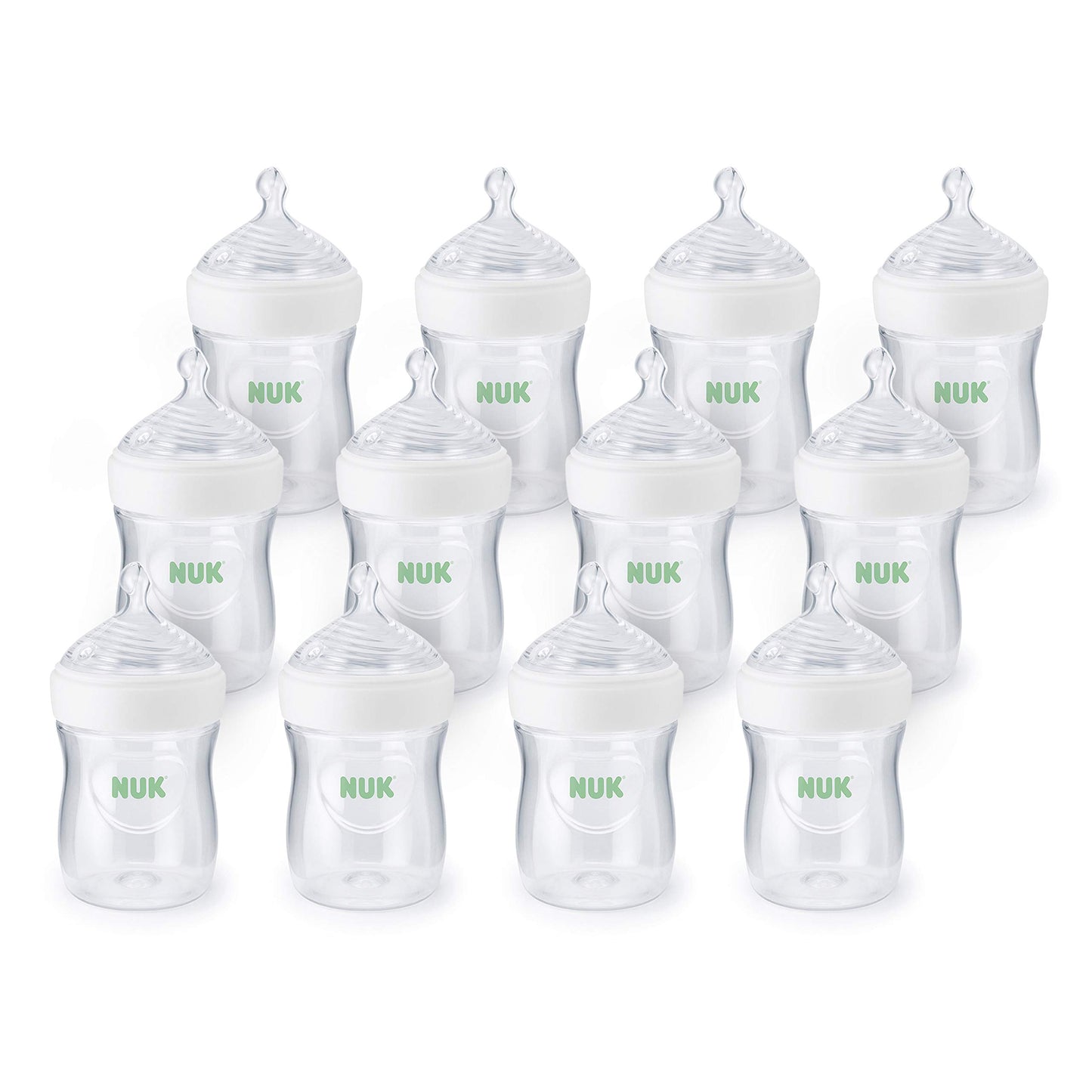 NUK Simply Natural Baby Bottle with SafeTemp, 5 oz, 12 Pack