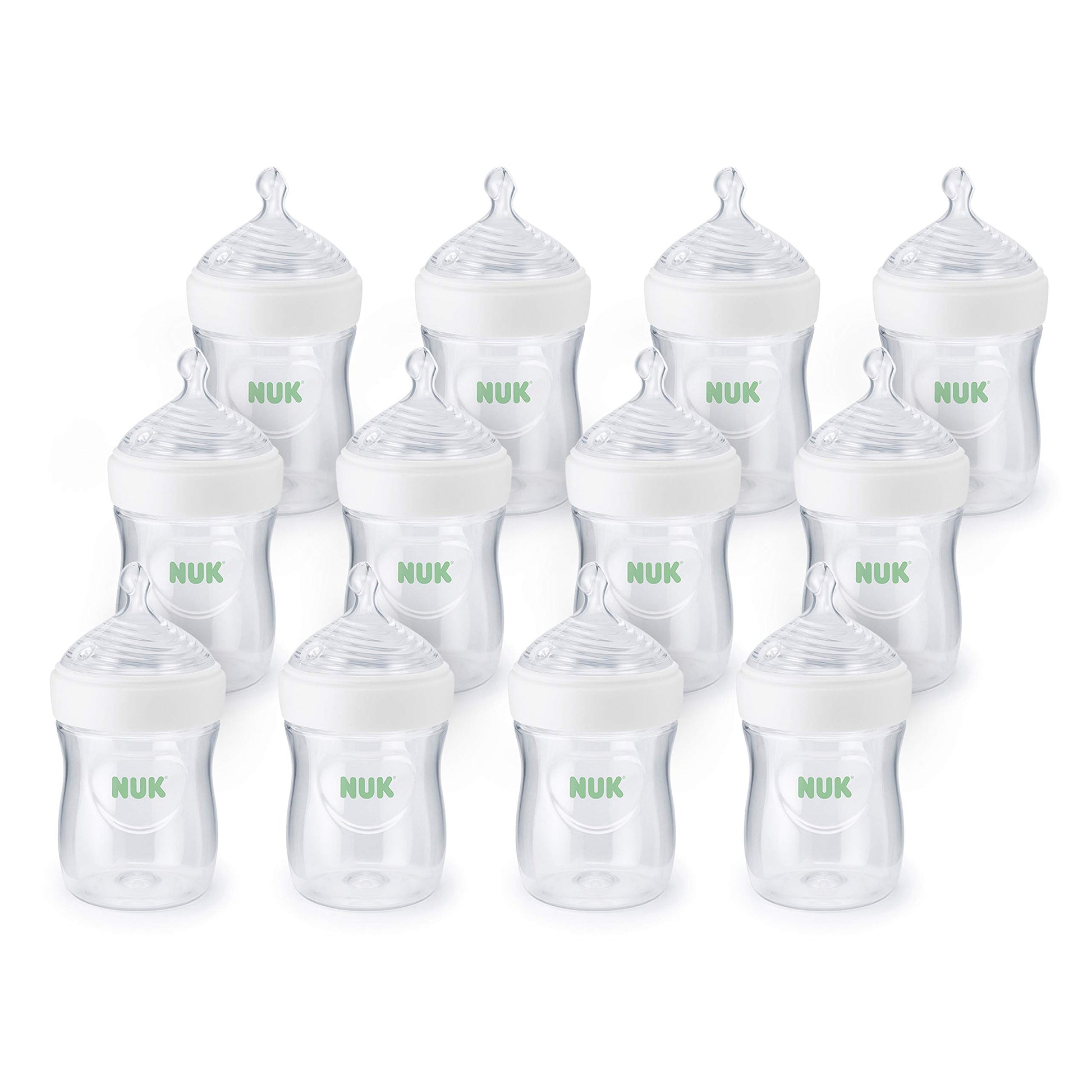 NUK Simply Natural Baby Bottle with SafeTemp, 5 oz, 12 Pack