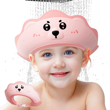 Lonlown Baby Shower Cap,Adjustable Kids Shower Cap For 1-10 Years Old Boy Girl Soft Shower Cap For Kids,Toddler Shower Cap Prote