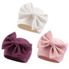 Newborn Baby Girl Hat Cotton Baby Bow Beanie Preemie Hats Spring Infant Hats For Girls 0-12 Months (Skin Pink+Deep Purple+White,