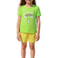 Clothe Funn Girls Printed Cotton Half Sleeves TShirt & Shorts Nightwear Set (Neon Green & Yellow, 34 Years)