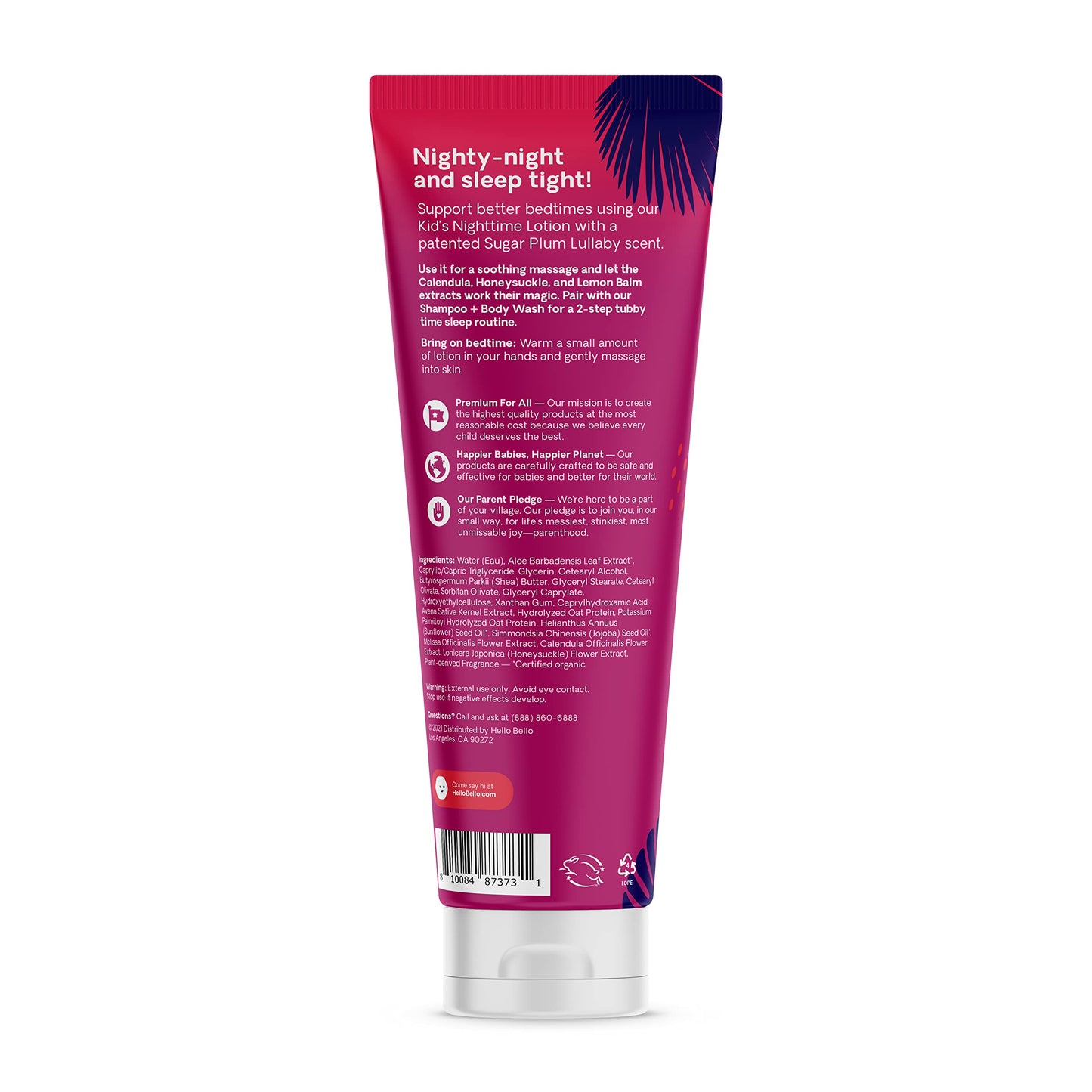 Hello Bello Sugar Plum Lullaby Premium Lotion | Vegan And Cruelty Free Moisturizing, Dermatologist-Tested & Hypoallergenic For S