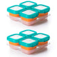 Oxo Tot Baby Blocks Food Storage Containers, Teal, 4 Ounce - Set Of 2