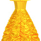 Aoiviss Princess Dress For Girls Off Shoulder Layered Yellow Princess Dress Up Clothes With Accessories Halloween Cosplay