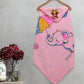 FABINALIV Infant Cartoon Pink Cotton Hooded Bath Towel (70 X 70 cm) (FLKBT1010Pink)