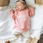 Creairy Newborn Baby Girl Outfits Daddys Girl Sweatshirt Long Sleeve T-Shirt Tops Pants Set Sweatsuit Toddler Fall Clothes (Pink