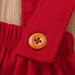 Modntoga Toddler Baby Girl Valentine'S Day Outfit Long Sleeve Dot Heart Shirt Top+Suspender Strap Red Skirts Set(18M-7Y) (Red, 6