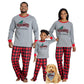 Iffei Matching Family Pajamas Sets Christmas Pj 'S Sleepwear Truck Print Top And Plaid Pants With Pocket 3-6 Months