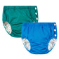 Durio Reusable Swim Diapers Washable Baby Swim Diaper Unisex Infant Toddler Swimming Diapers B Green & Blue 3-6 Months