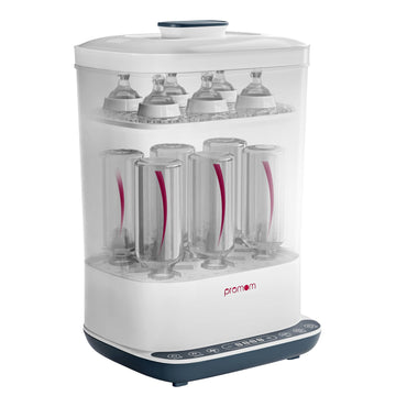 Promom 6In1 Baby Bottle Sterilizer & Dryer With Air Filter & Led Controls | Kills 99.9%* Germs In 10 Min Cycle | Quick Drying 