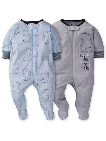 Gerber Baby Boys 2-Pack Sleep N Play Hello Bear Newborn
