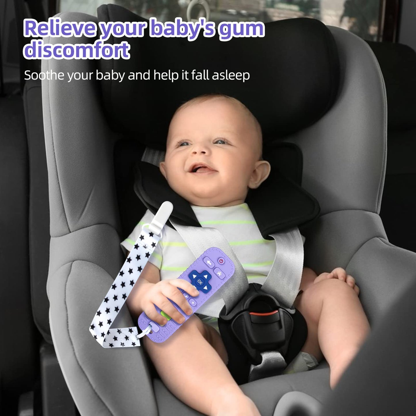 Chuya Silicone Baby Teething Toy Remote Control Shape Chew Toy for Babies 3-6 Months 3-24 Months, Teether Relief Baby Toys for I