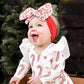 Lanmerry Christmas Bows For Girls Big Bow Santa Headband Candy Cane Headband Red Baby Bow Newborn Headband Bows Infant Hair Bows
