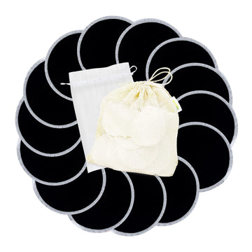 Wegreeco Nursing Breast Pads (14 Pack) + Laundry Bag & Travel Storage Bag, 3 Sizes: 3.9/4.7/5.5 Inch Option - Washable & Reusabl