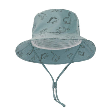 Baby Sun Hat Upf 50+ Sun Protective Toddler Bucket Hat Summer Kids Beach Hats Wide Brim Outdoor Play Hat For Boys Girls Sea Blue
