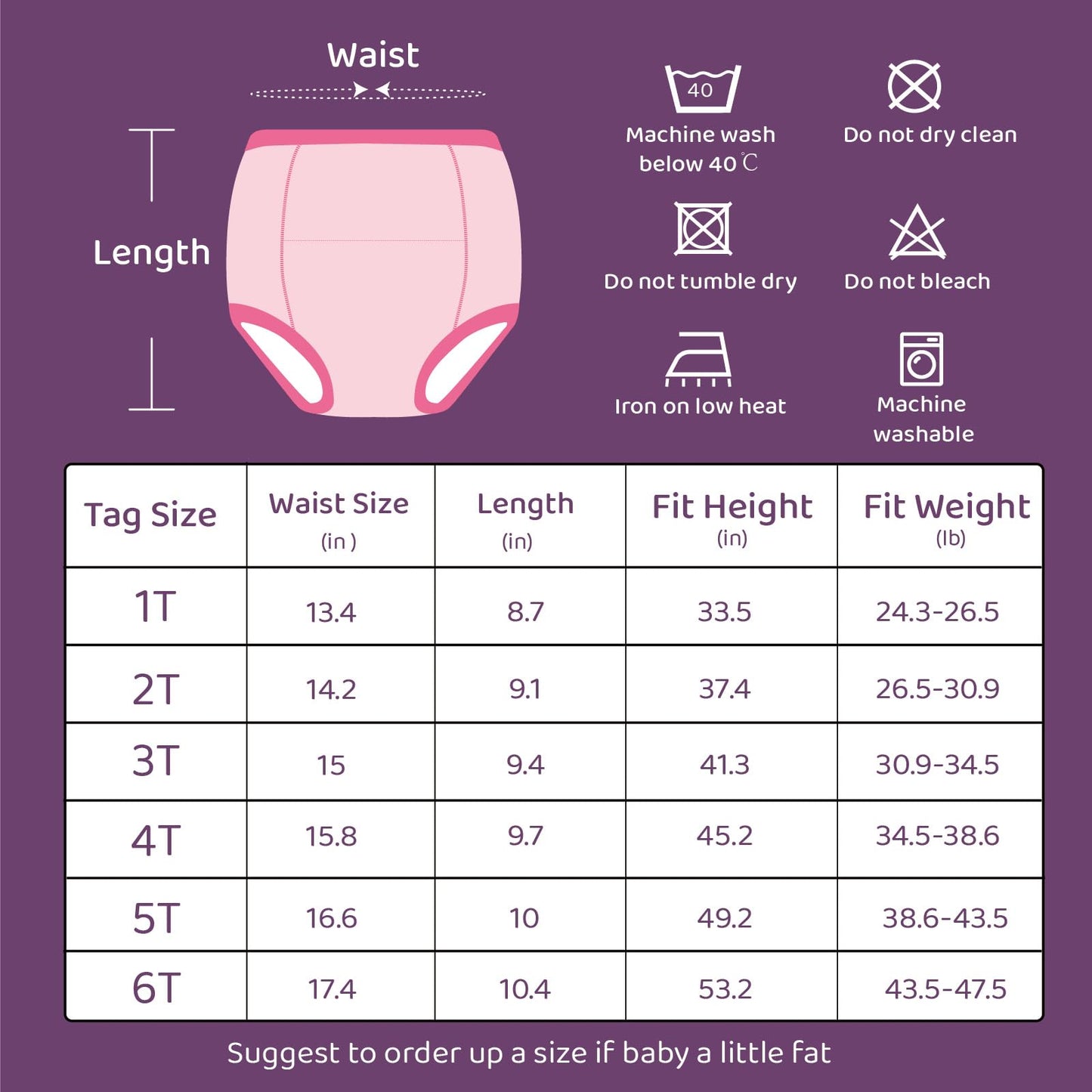 Smulpooti 8 Packs Reusable Toddler Training Underwear For Potty Training And Strong Absorbent Training Underwear For Girls 4T