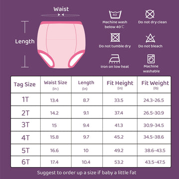 Smulpooti 8 Packs Reusable Training Pants 3T-4T For Potty Training And Strong Absorbent Toddler Potty Training Underwear Girls 3
