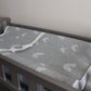 Contoured Baby Changing Pad W/Waterproof Foam Mattress, Includes 2 Soft, Removable & Washable Covers, Safety Straps, Non-Slip Bo