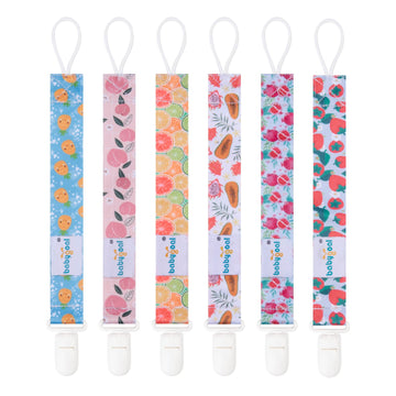Babygoal Fruit Pacifier Clips, 6 Pack Binky Paci Holder And Leash For Boys And Girls Fits For Most Pacifier, Binkie Styles & Bab