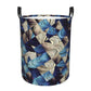 Pevtufa Blue Squares Foldable Laundry Basket Organizer,Fabric Clothes Toy Storage Basket Nursery Hamper Storage Bin For Househol