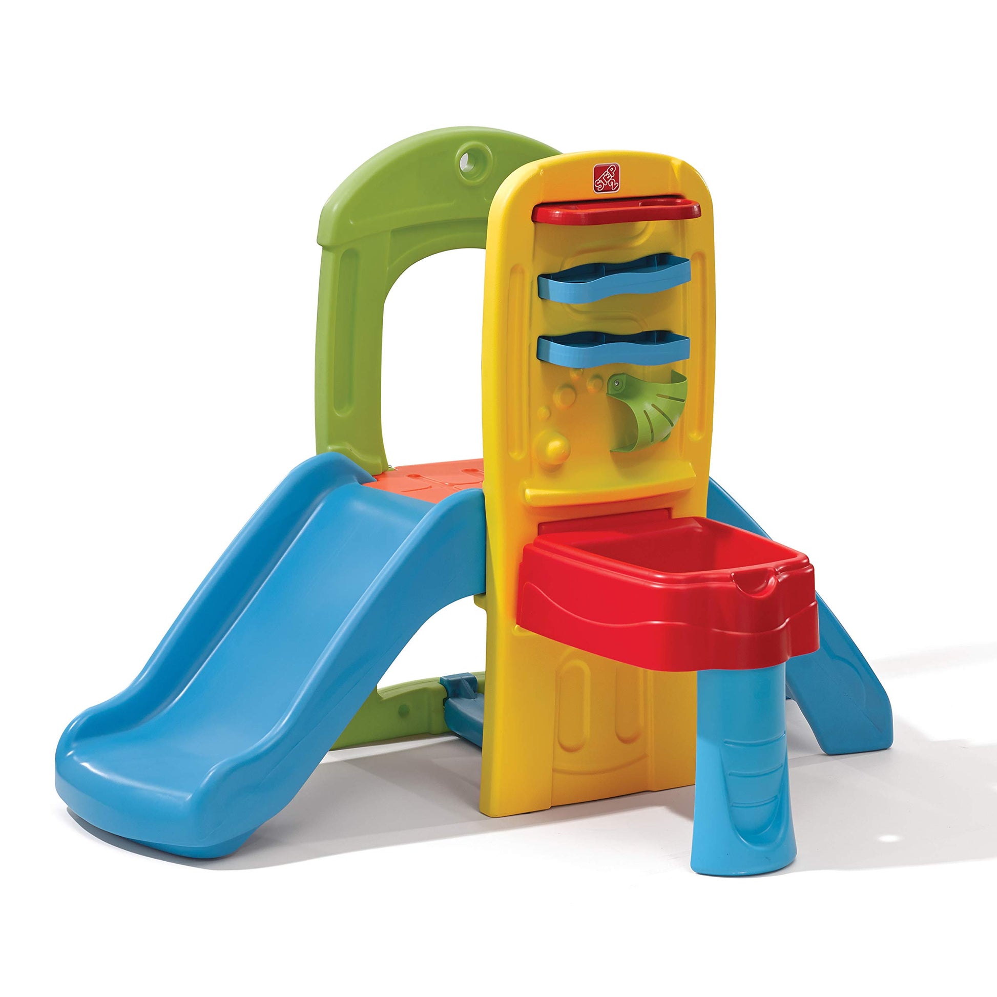 Step2 Play Ball Fun Toddler Climber - Indoor And Outdoor Playset With Kids Slide, 10 Balls, Drop Maze Colorful