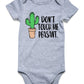 Unicomidea 3-6 Months Baby Rompers Infant Baby Girls Bodysuit Funny Letter Of Shit Don'T Touch Me Peasant Softy Baby Short Sleev