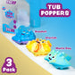 Tub Works Tub Poppers Popping Kids & Toddler Bath Toys, 3 Pack | Push, Poke, Squish & Pop it Fidget Toys for The Bathtub | Irres