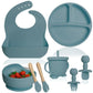 Bluet B- Silicone Baby Feeding Set - Baby Led Weaning Supplies - Baby Spoons, Suction Bowl - Plate - Baby Utensils - Silicone Fe
