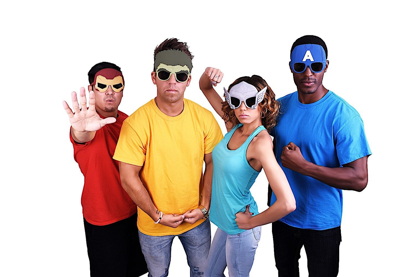 Sun-Staches Avengers Official Hulk Sunglasses Uv400 Marvel Costume Accessory Mask One Size Fits Most