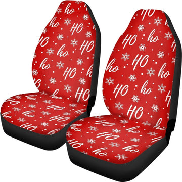 Whosucclay OH Christmas Print Car Seat Covers, 2 Packs Durable Bucket Seat Protection, Car Accessories for Women Girls