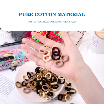 500Pcs Baby Toddler Hair Ties, Elastic Hair Rubber Bands For Girls, 23 Colors Candy Cotton Toddler Hair Accessories, Small Soft