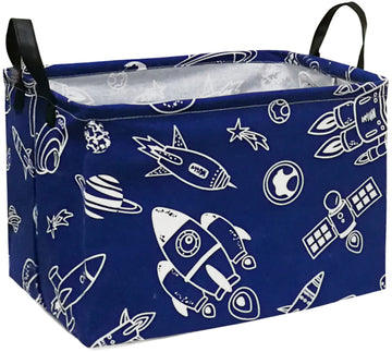 Duyiy Rectangle Foldable Canvas Laundry Basket, Waterproof Storage Basket For Dirty Cloth, Toys Nursery, Kids Clothes Gift Baske