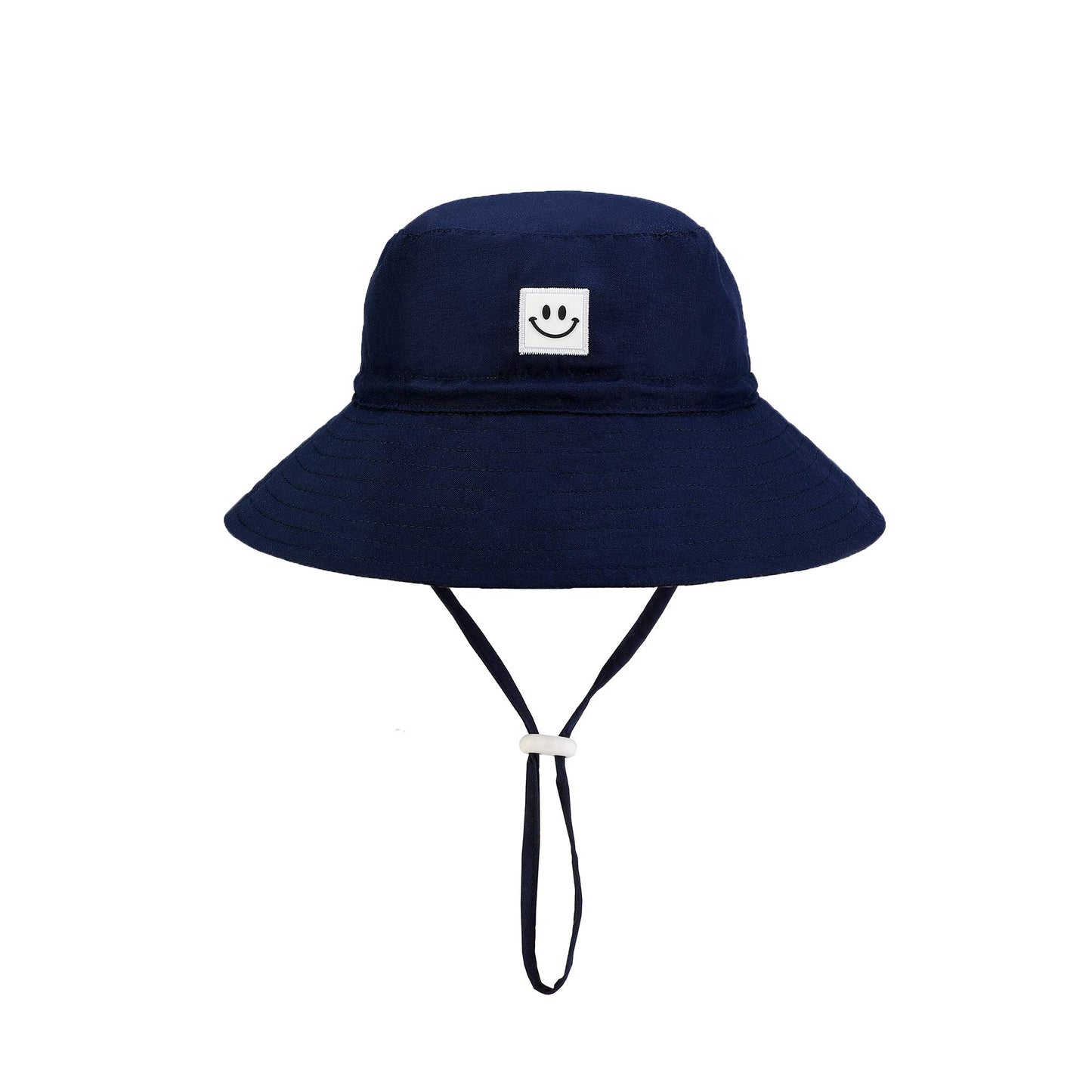 Baby Sun Hat Smile Face Toddler Upf 50+ Sun Protective Bucket Hat Nice Beach Hat For Baby Girl Boy Adjustable Cap Navy