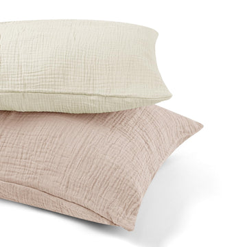 Caruili Muslin Toddler Pillowcase For 13 X 18 Pillow, 2 Pack Small Travel Pillow Cases Covers With Envelope Closure, Soft & Brea