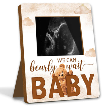 ALodr Bear Baby Shower Decorations, Baby Shower Sign Picture Frame, Cute Bear Shower Gender Reveal, Pregnancy Milestone Keepsake