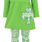 Unique Baby Girls St Patrick 'S Day Repeating Clovers Legging Set (10/5Xl, Green)